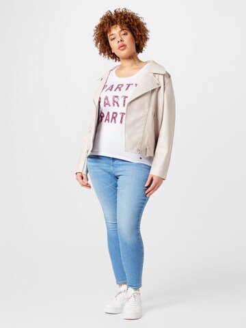 Key Largo Shirt 'PARTY' in White