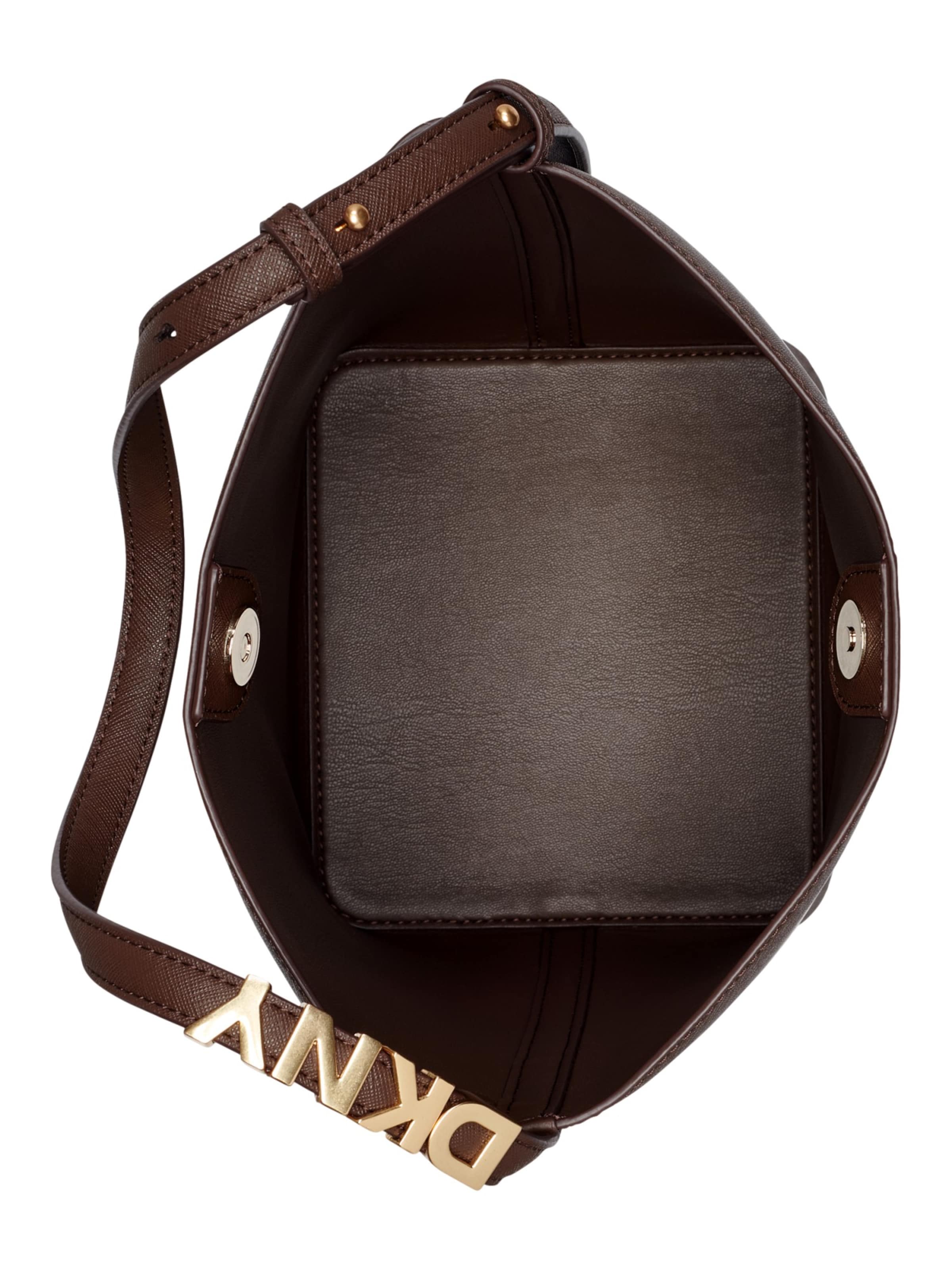 Borsa a spalla 'AVRIL BUCKET' di DKNY in marrone