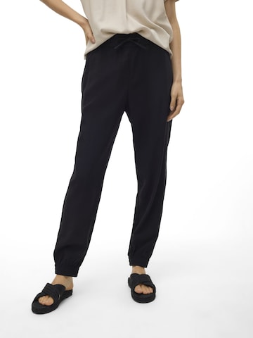 VERO MODA Tapered Broek 'CARMEN' in Zwart: voorkant