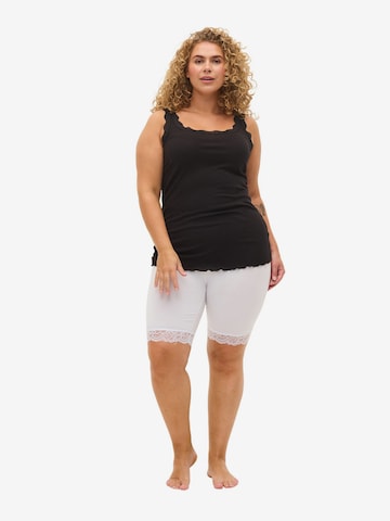 Zizzi Skinny Leggings in Wit: voorkant