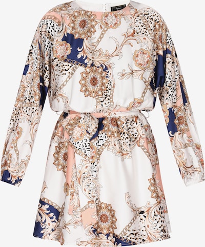 faina Cocktailkleid in marine / gold / apricot / weiß, Produktansicht