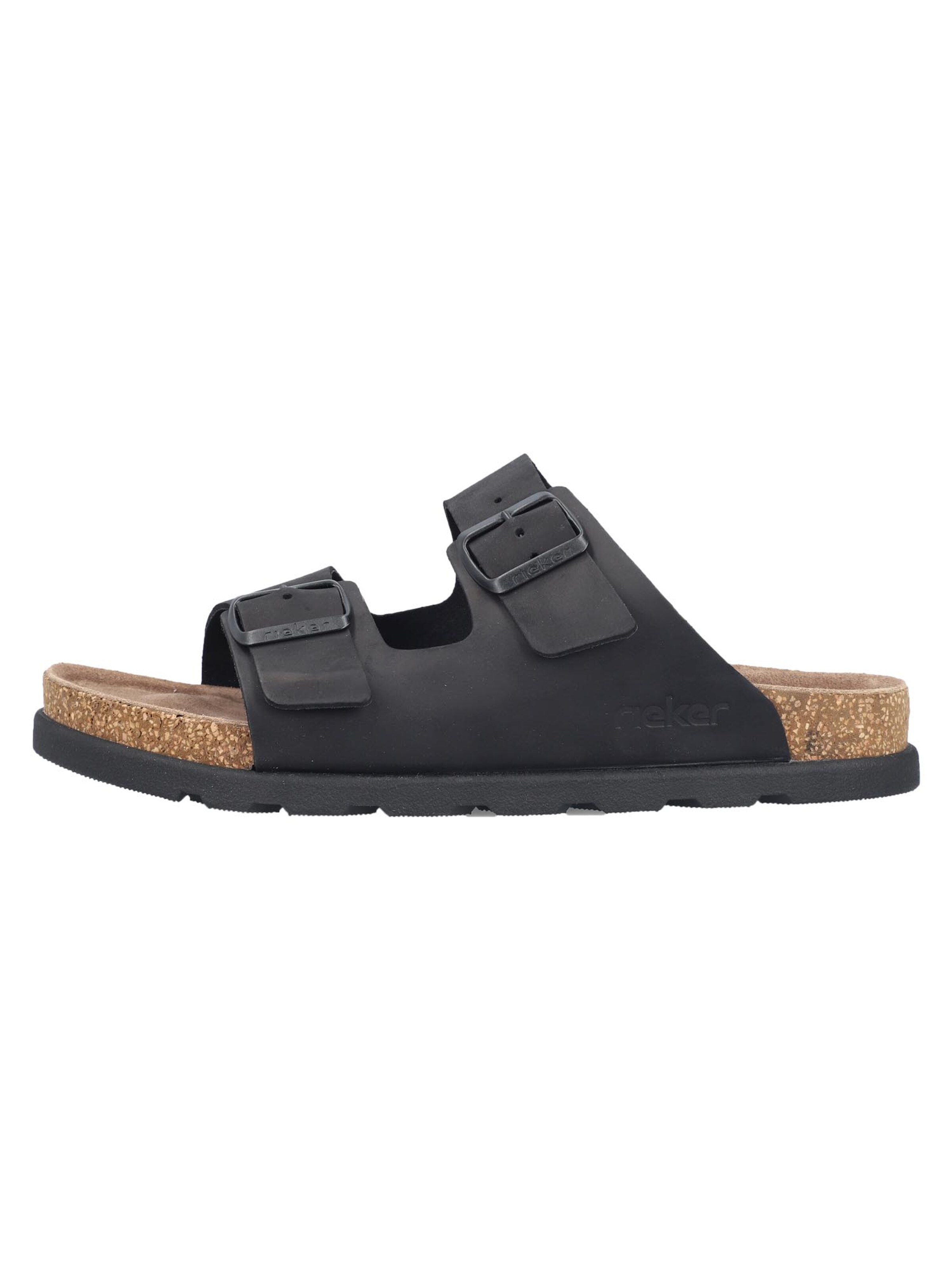 Rieker Mules 'Lifestyle' in Black: front