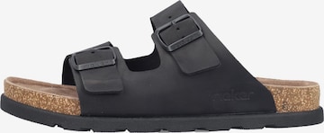 Rieker Mules 'Lifestyle' in Black: front