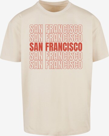 Merchcode Shirt 'San Francisco' in Beige: voorkant