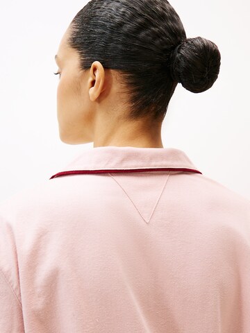 TOMMY HILFIGER Pajama shirt 'Essential Herringbone Flannel' in Pink
