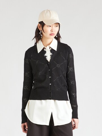 Cardigan 'DENZEL' Lauren Ralph Lauren en noir : devant