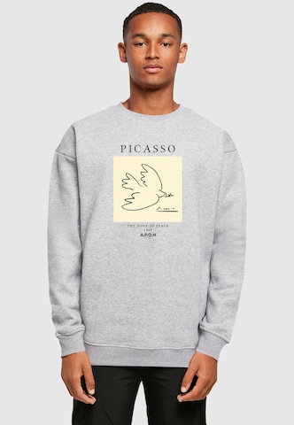 Merchcode Sweatshirt 'Apoh - Picasso Dove' in Grey: front