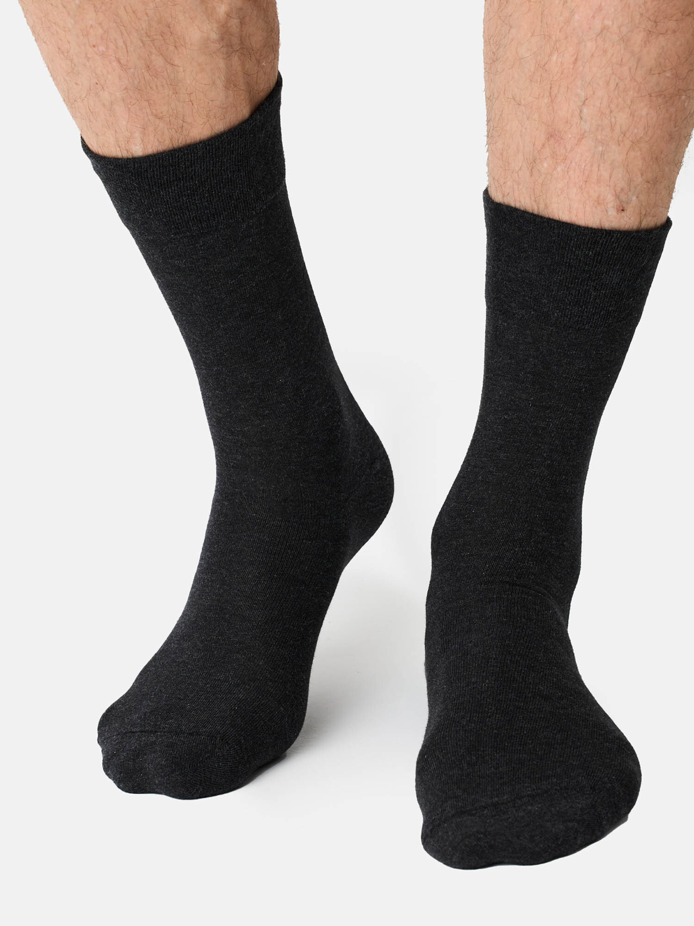 Chaussettes ' 98% Baumwolle weich atmungsaktiv ' Nur Die en gris : devant