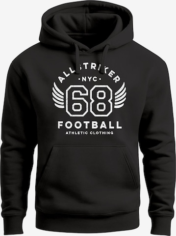 Neverless Sweatshirt 'Football NYC' in Black: front