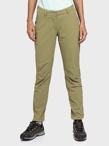 Schöffel Regular Outdoor trousers 'Engadin1' in Green: front