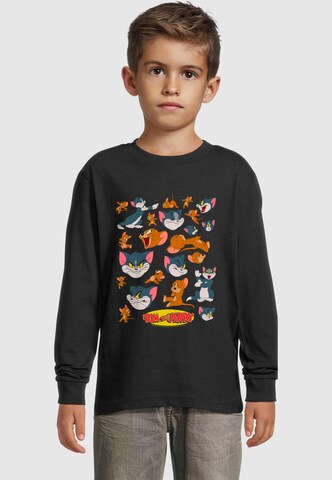 ABSOLUTE CULT Shirt 'Tom And Jerry - Many Faces' in Schwarz: Vorderseite