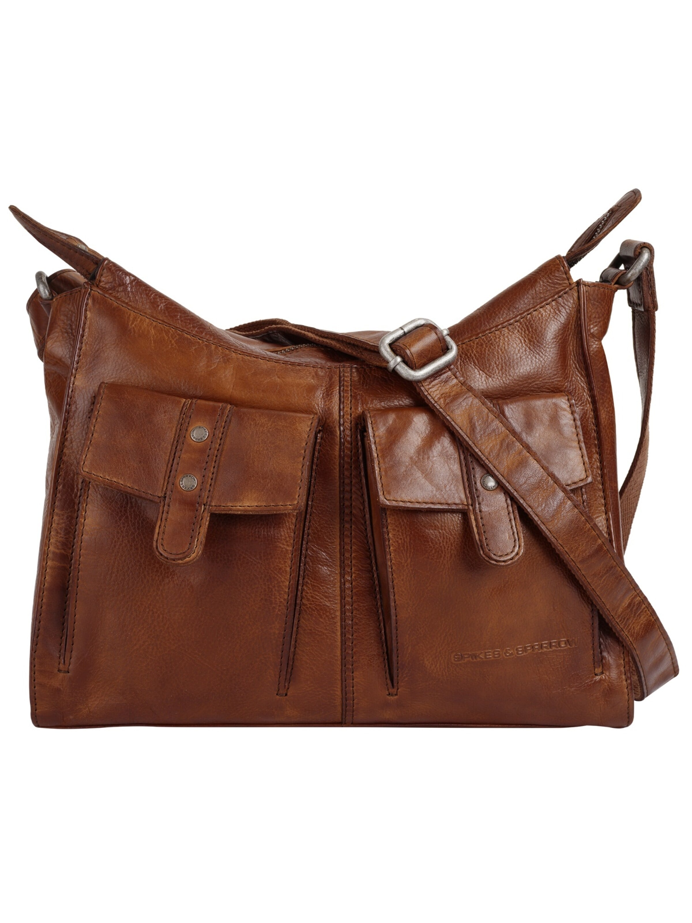 Sac à bandoulière Spikes & Sparrow en marron : devant
