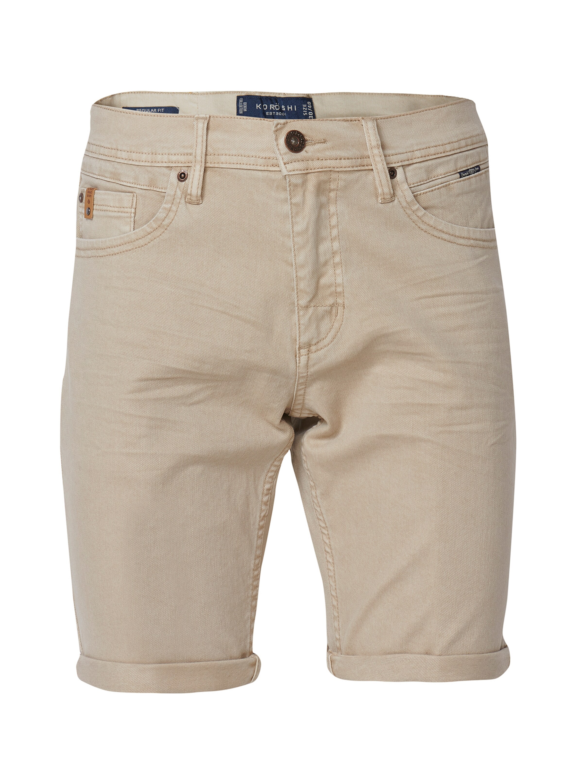 KOROSHI regular Τζιν σε μπεζ: μπροστά