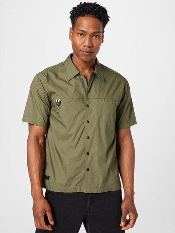 CONVERSE Regular fit Button Up Shirt in Green: front