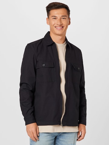 BURTON MENSWEAR LONDON Between-Season Jacket in Black: front