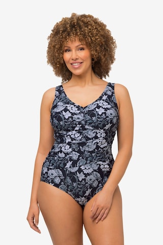 Bustier Maillot de bain Ulla Popken en bleu : devant