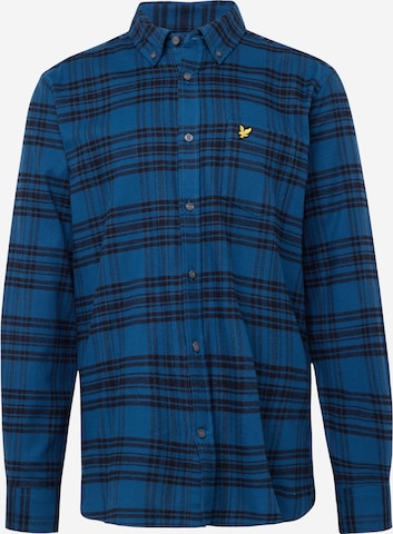 Lyle & Scott Regular fit Overhemd in Blauw: voorkant