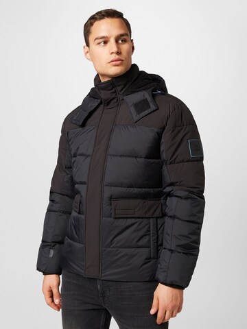 Petrol Industries Winter Jacket in Black: front