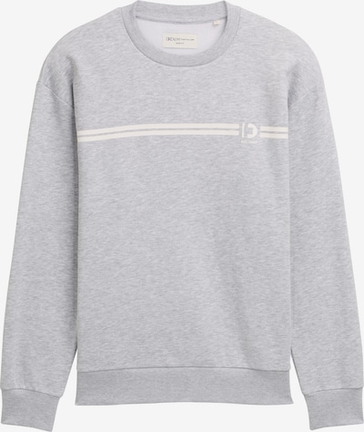 TOM TAILOR DENIM Sweater majica u siva melange / bijela, Pregled proizvoda