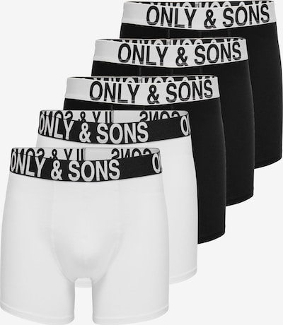 Only & Sons Boksershorts 'FITZ' i svart / hvit, Produktvisning