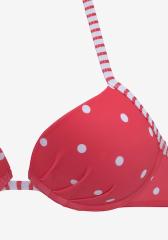 s.Oliver Push-up Góra bikini 'Audrey' w kolorze czerwony
