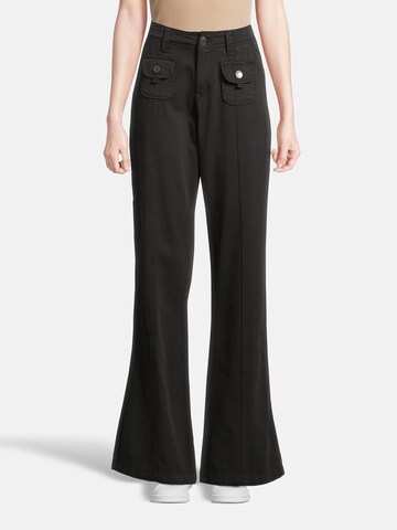 AÉROPOSTALE Flared Pants in Black: front