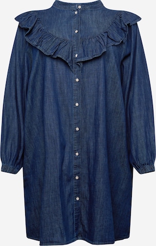 Robe-chemise 'KAROLINE' Zizzi en bleu : devant