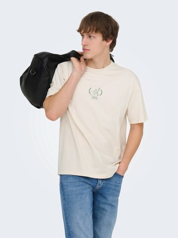 Only & Sons - Camisa 'ONSGARFIELD' em branco: frente