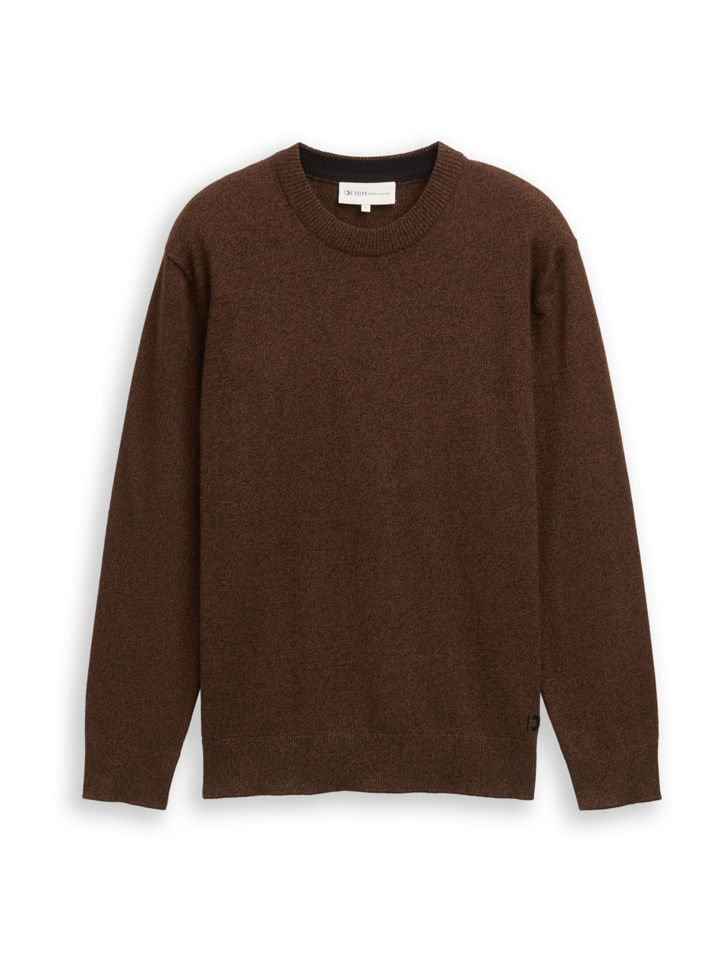 TOM TAILOR DENIM Sweater in Brown: front