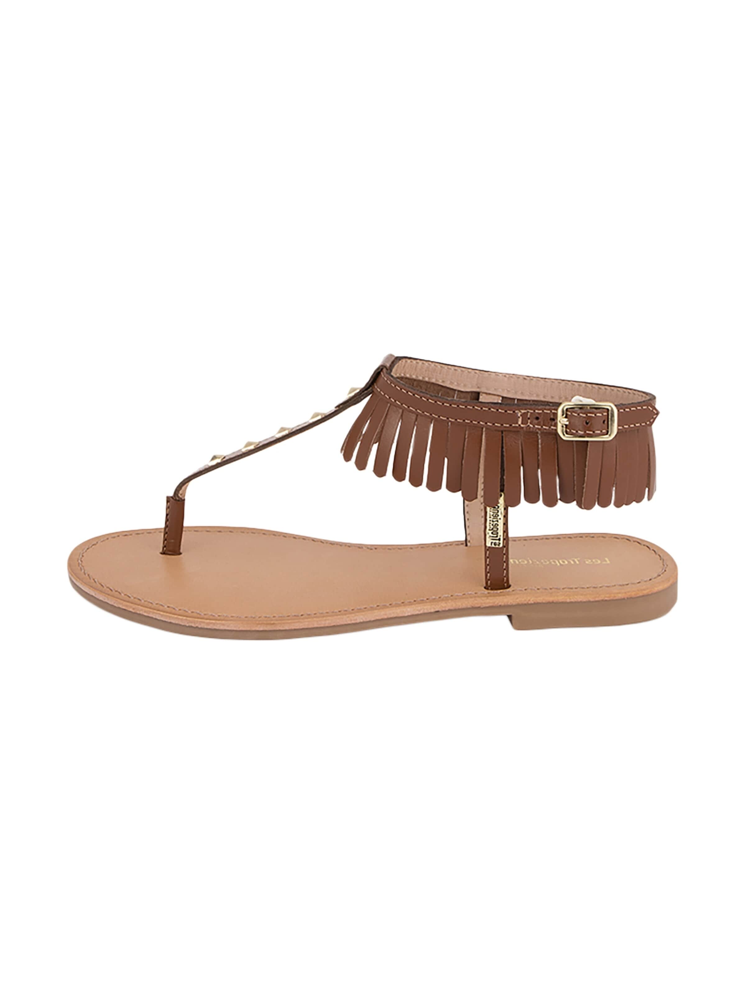 Les Tropéziennes Sandale 'Hataly-Ledersandalen'‌‌‌‌‌‌ in Braun: Vorderseite