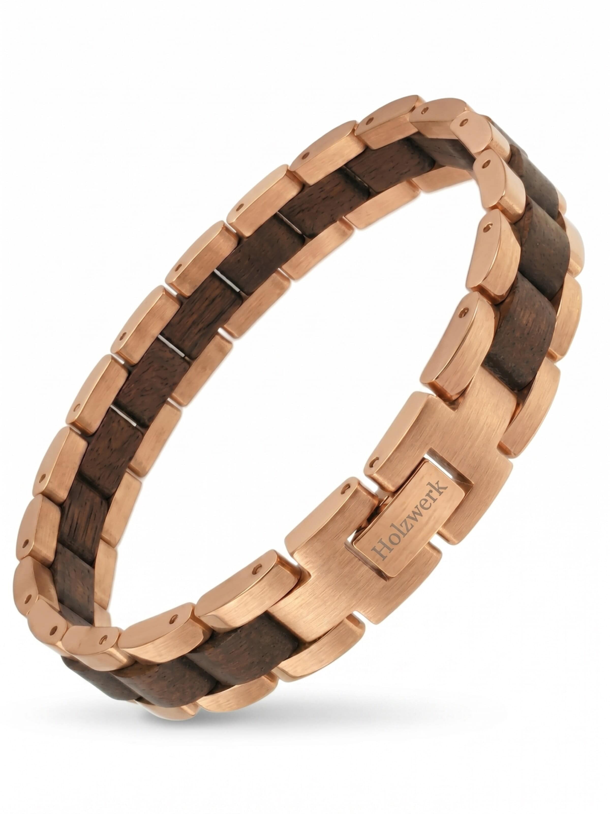 Holzwerk Armband 'MILASEE'‌‌‌‌‌ in Gold: Vorderseite