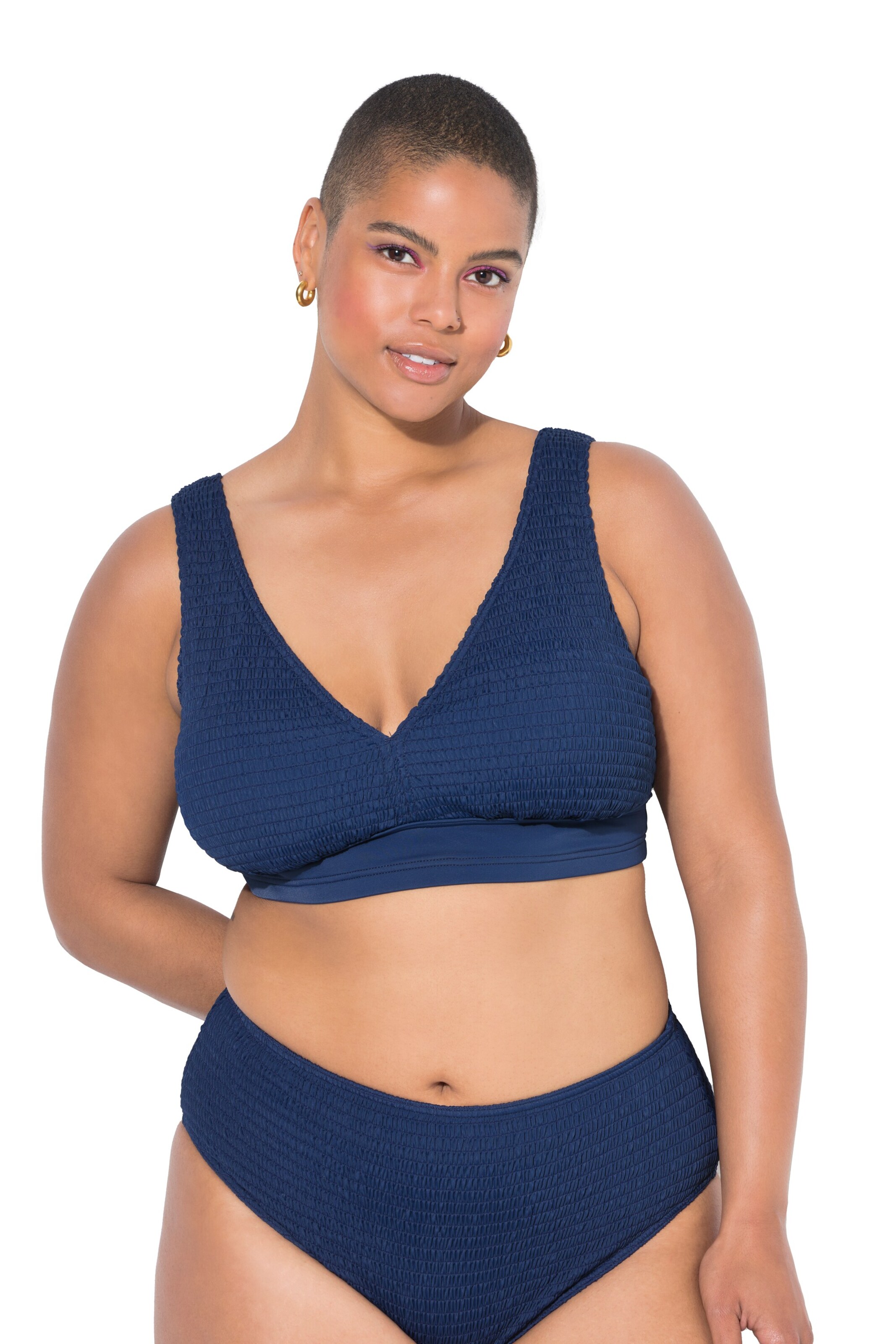 Studio Untold Bustier Bikinitop in Blauw: voorkant