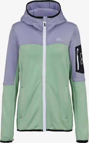 OCK Athletic Fleece Jacket in Green: front