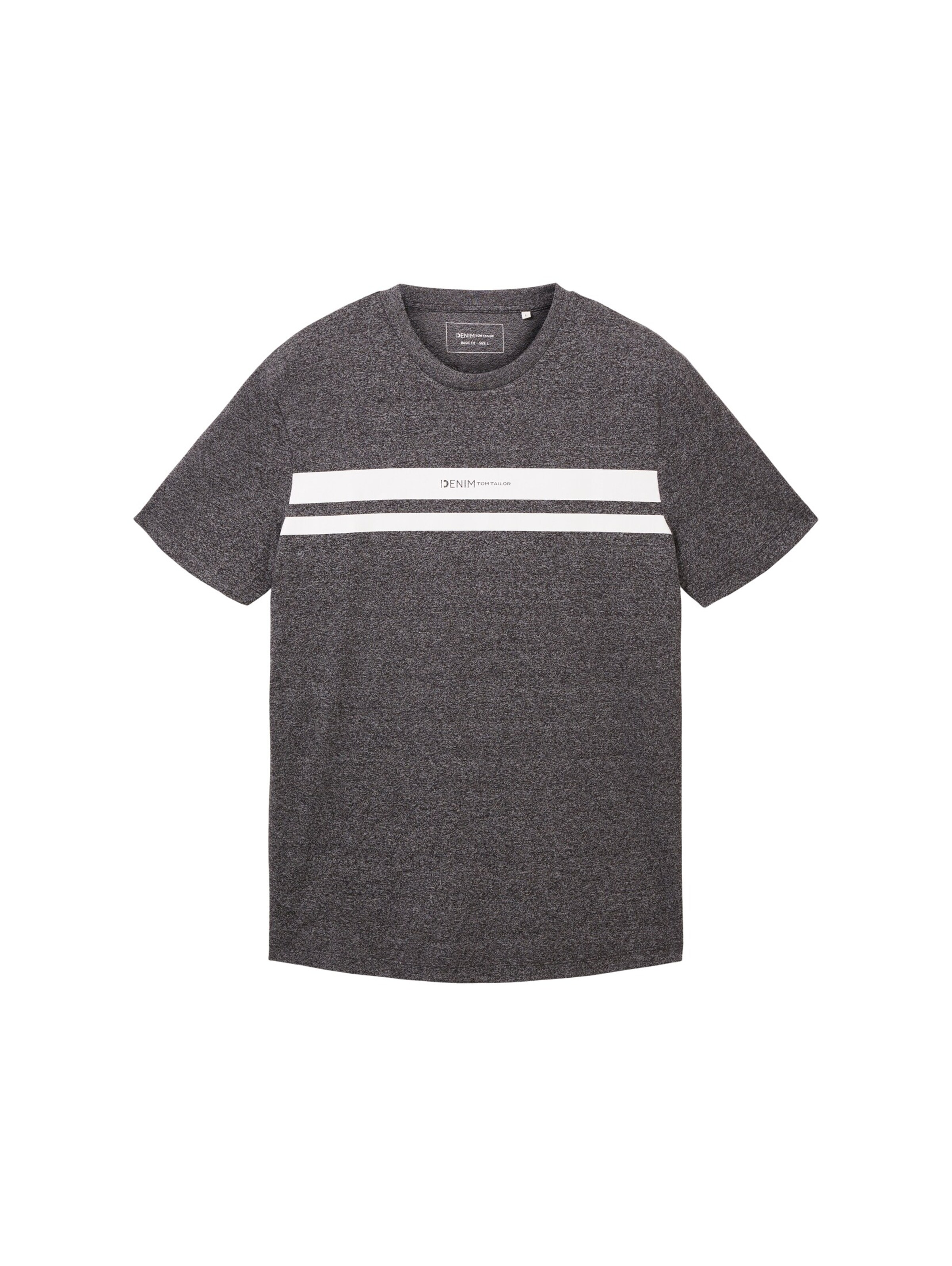 TOM TAILOR DENIM Tričko - Čierna: predná strana