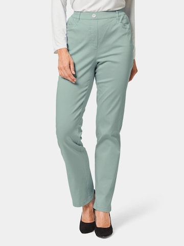 Regular Pantalon 'Martha' Goldner en vert : devant