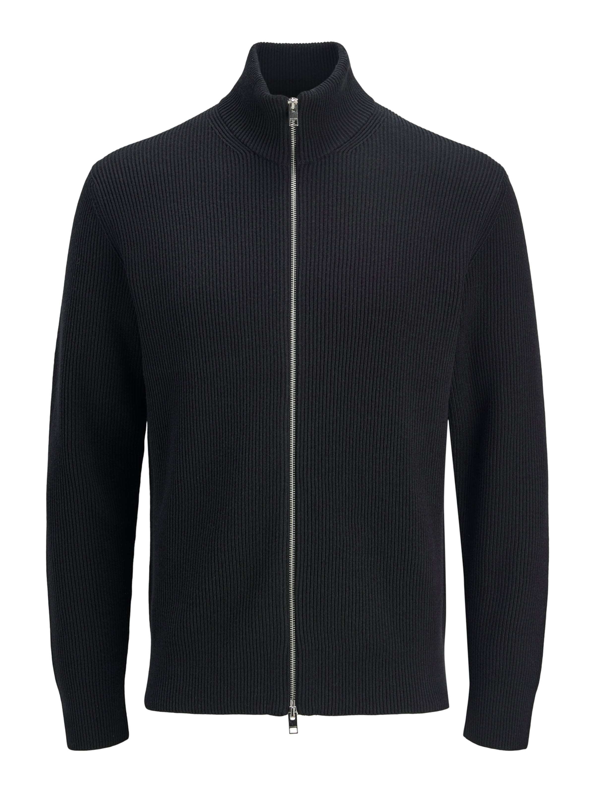 JACK &amp; JONES Strickjacke &#x27;JJEPERFECT&#x27; in Schwarz: Vorderseite