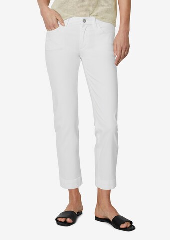 Marc O'Polo Slimfit Spodnie 'LULEA' w kolorze biały: przód