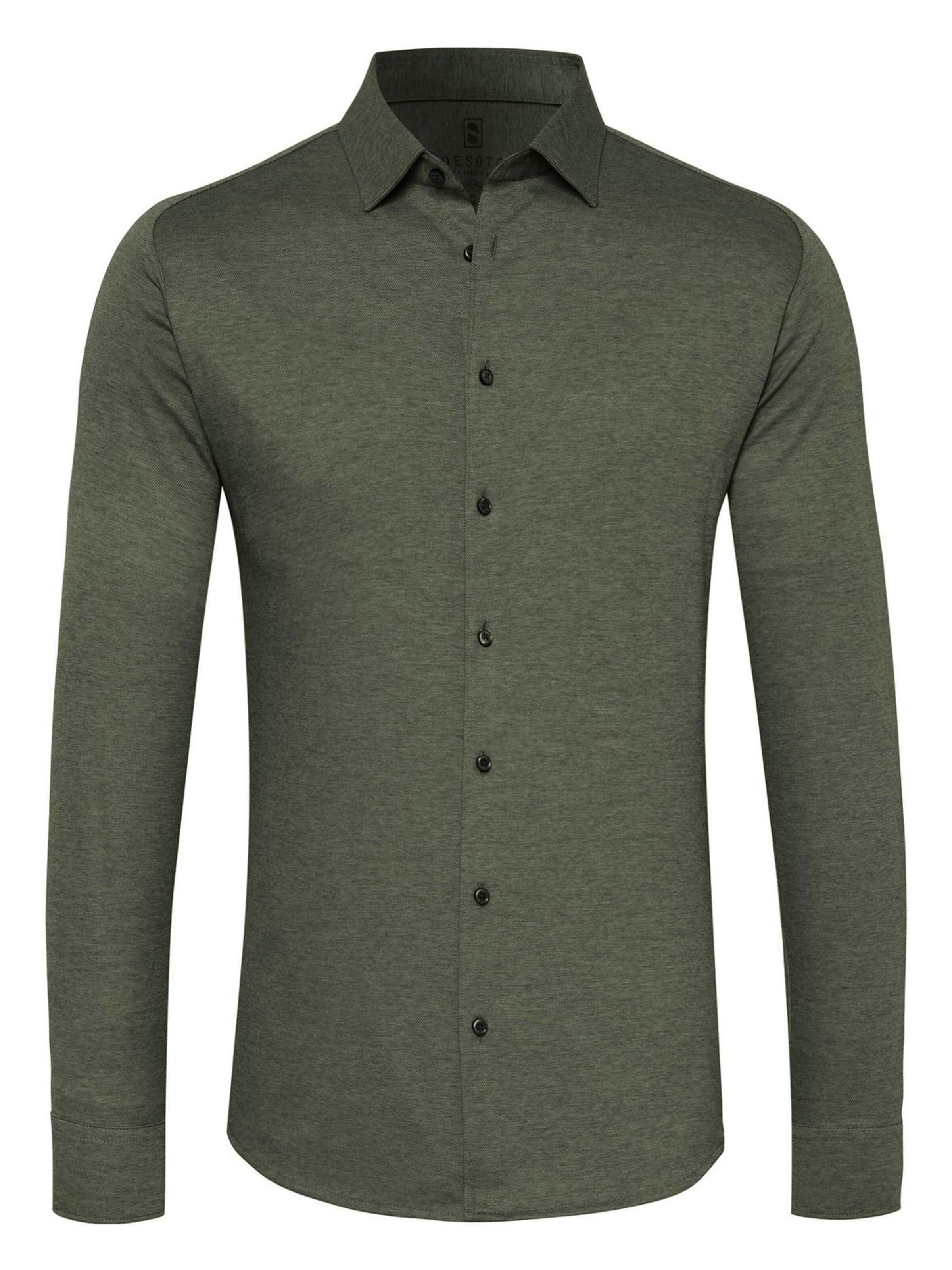 DESOTO Button Up Shirt 'Modern Kent' in Green: front