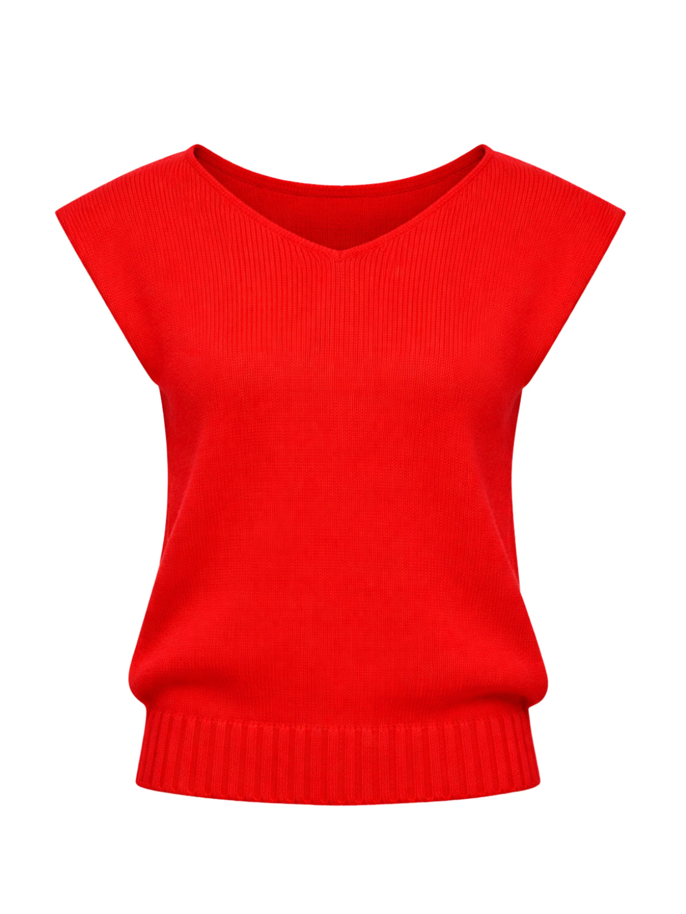Süel knitwear - Top de punto 'Carlos' en rojo: frente