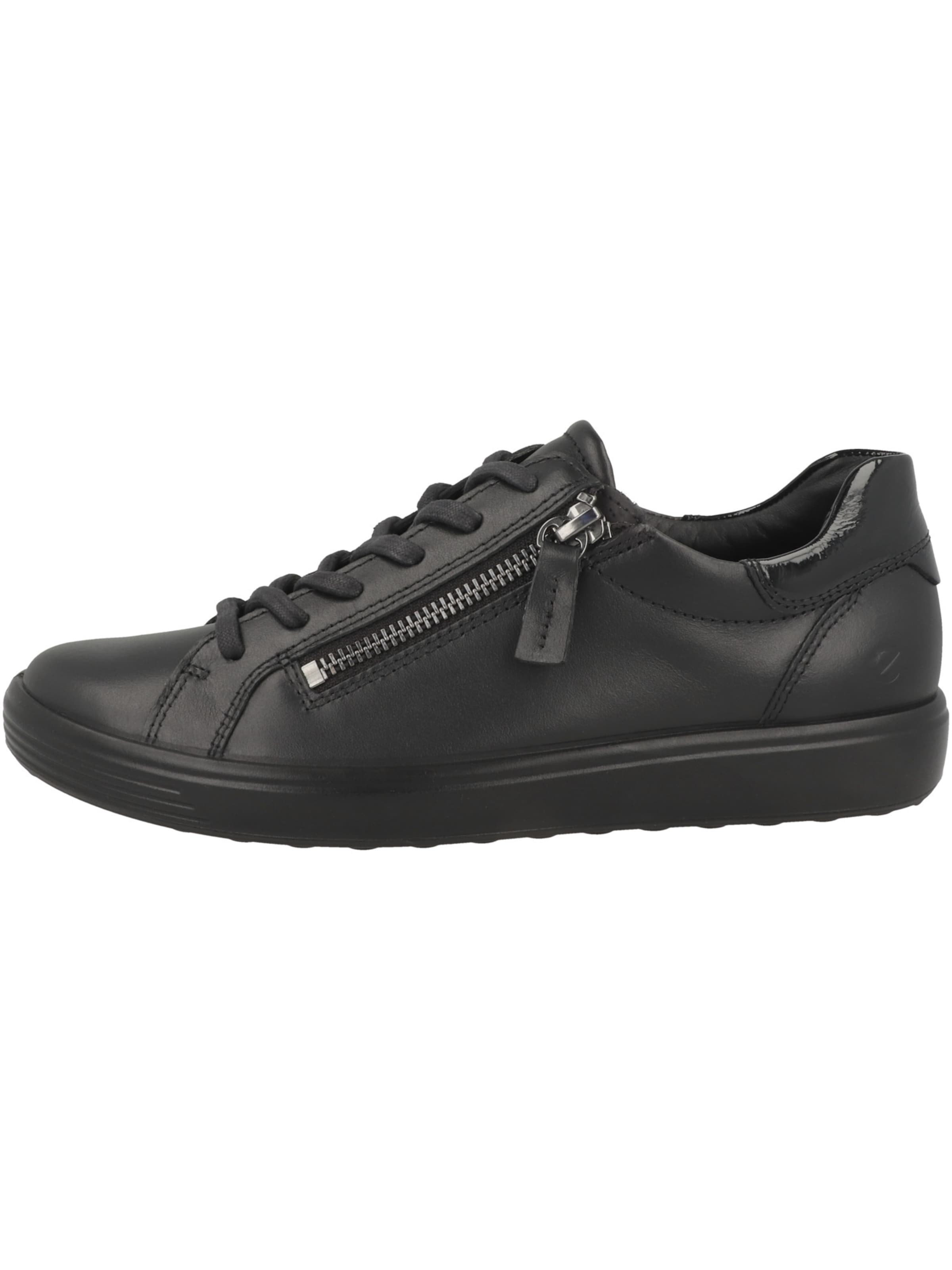 ECCO - Sapatilhas baixas 'Soft 7' em preto: frente