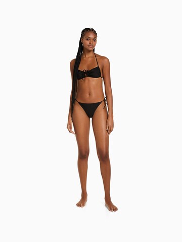 Bershka Bandeau Bikini zgornji del | črna barva