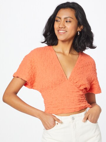 Camicia da donna 'Selma' di Gina Tricot in arancione: frontale