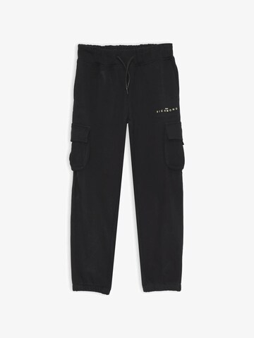 John Richmond Tapered Pants 'Summer Time' in Black: front