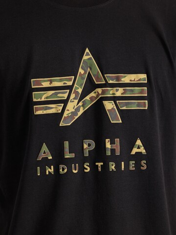 T-Shirt 'Camo PP T' ALPHA INDUSTRIES en noir