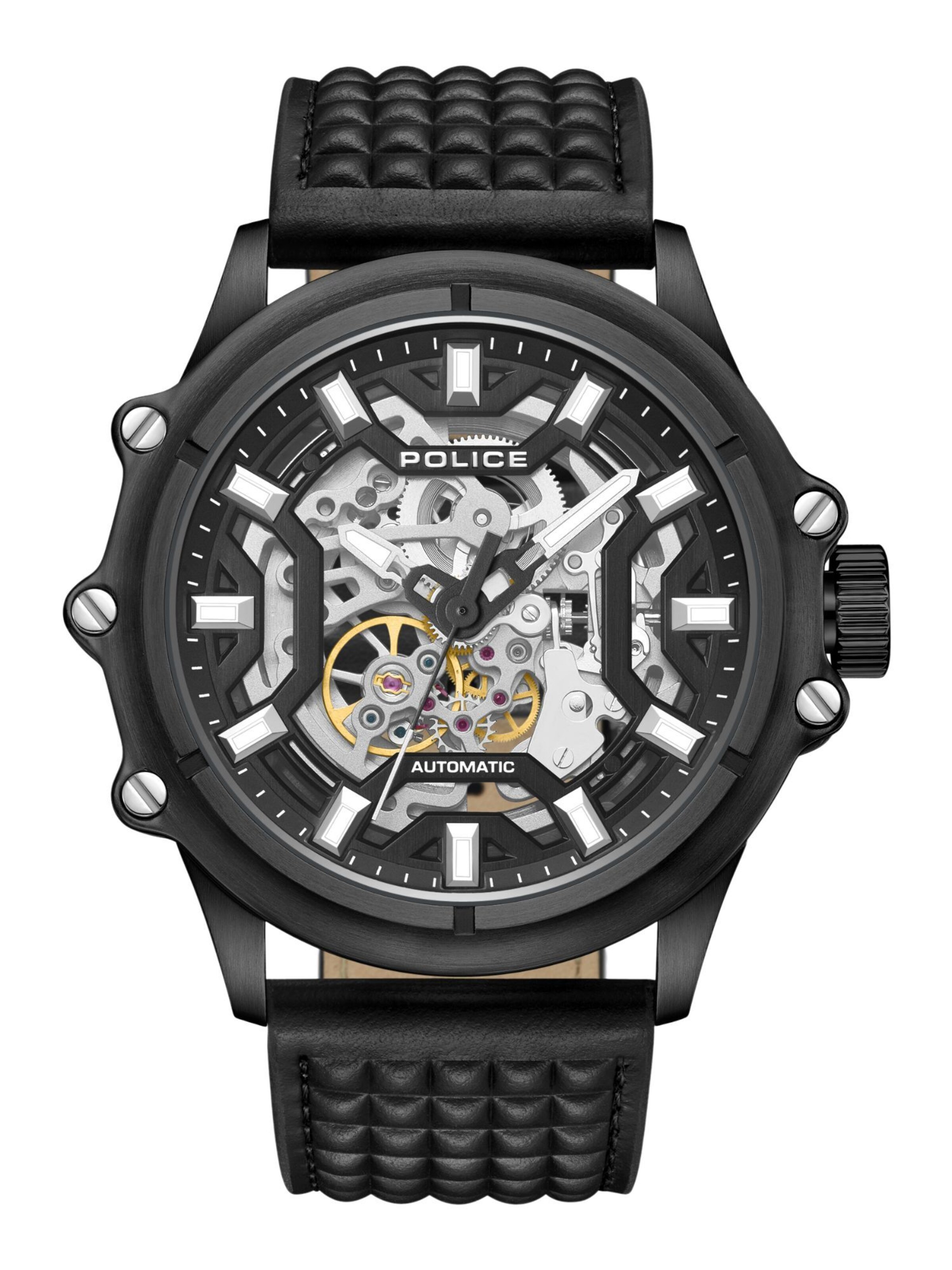 POLICE Analoog horloge 'Luang' in Zwart: voorkant