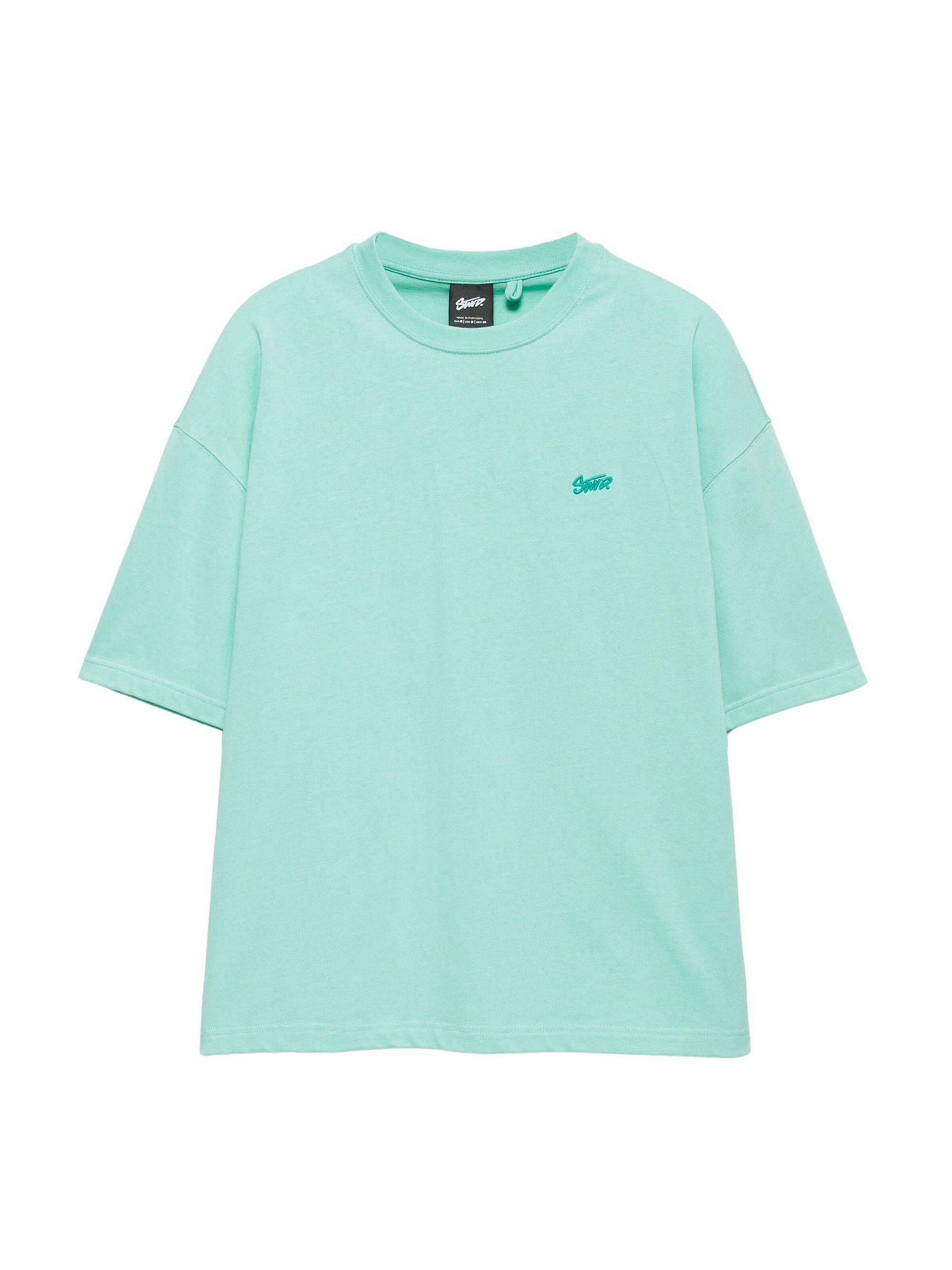 Maglietta 'STWD' di Pull&Bear in verde: frontale