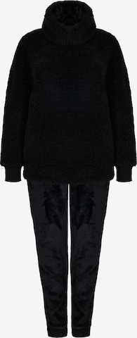 Loungeable Pyjama in Schwarz: Vorderseite
