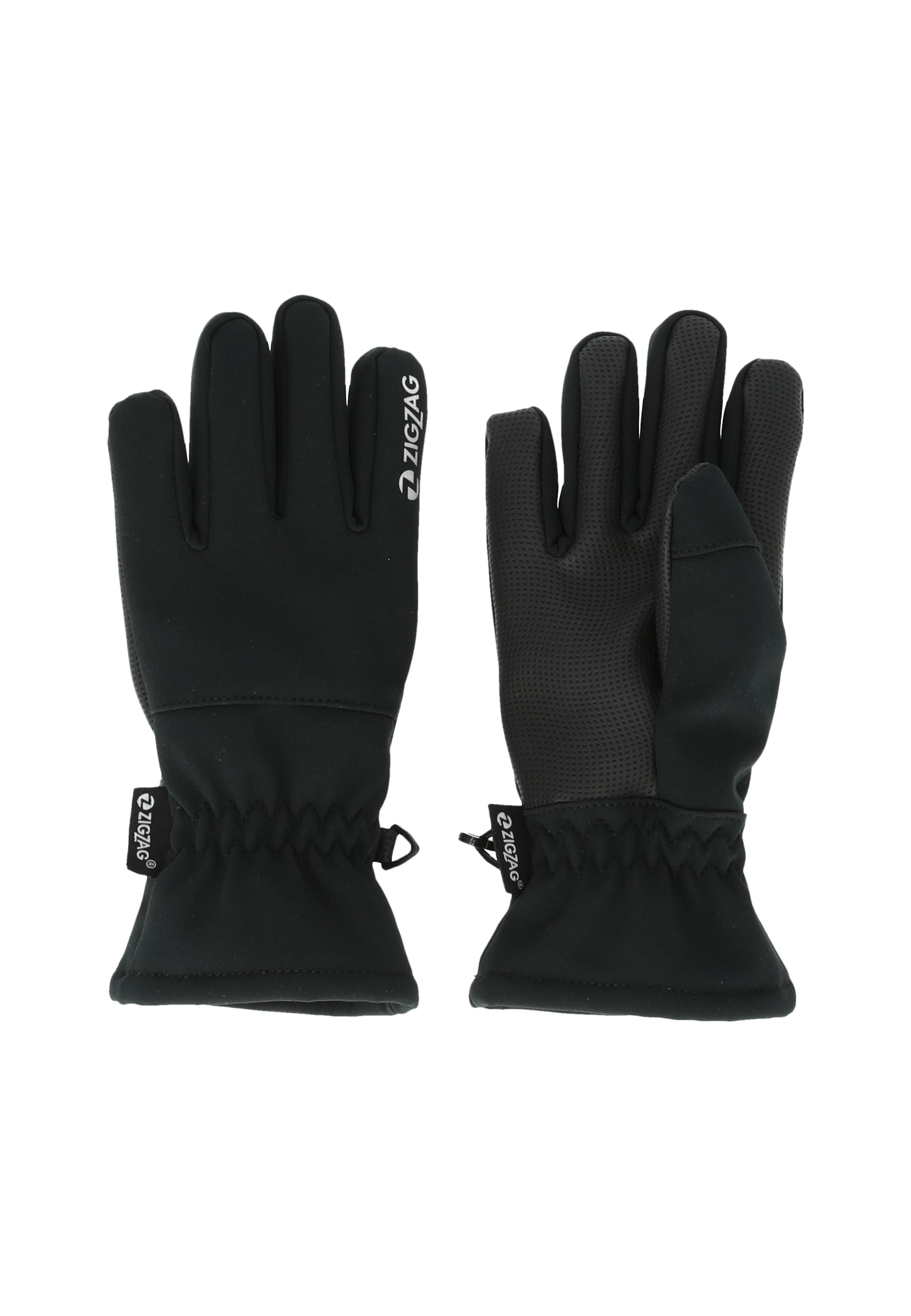 ZigZag Handschuhe 'Santiay' in Schwarz: Vorderseite