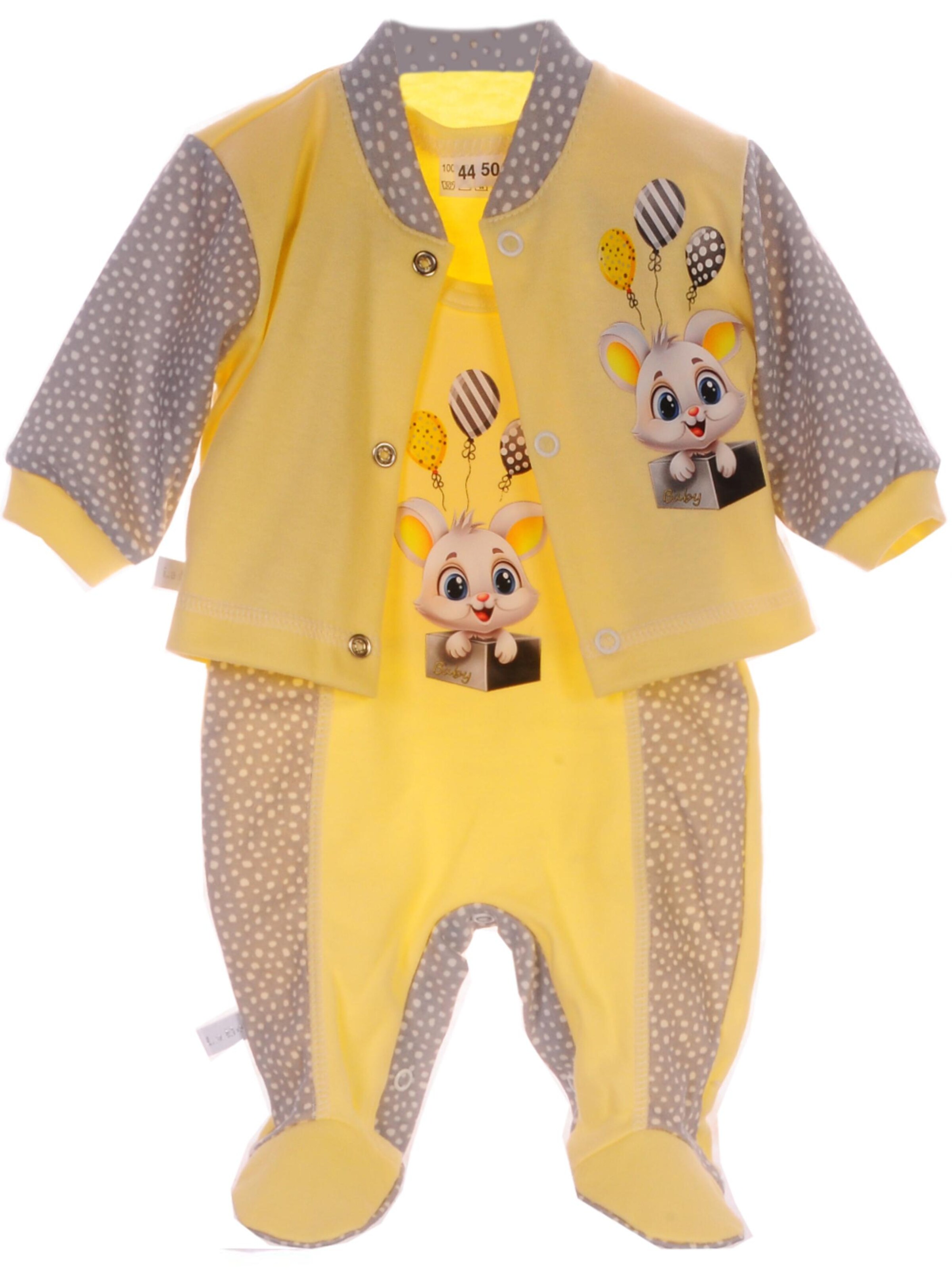 La Bortini Strampler/Body‌‌‌‌‌‌‌ in Gelb: Vorderseite