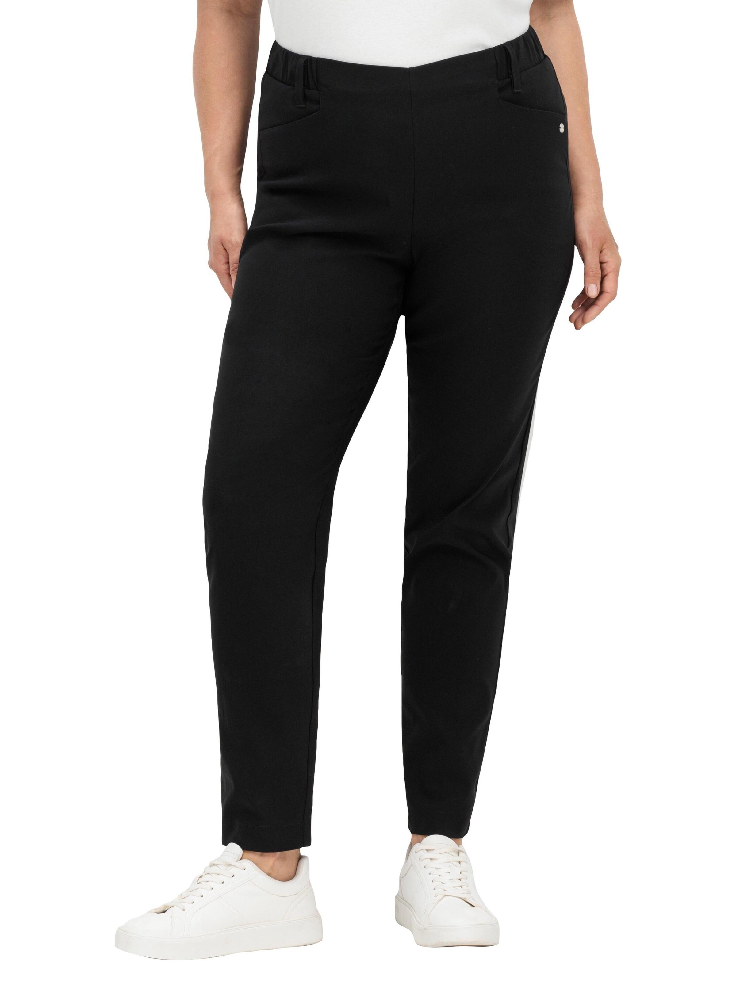 Coupe slim Pantalon SHEEGO en noir : devant